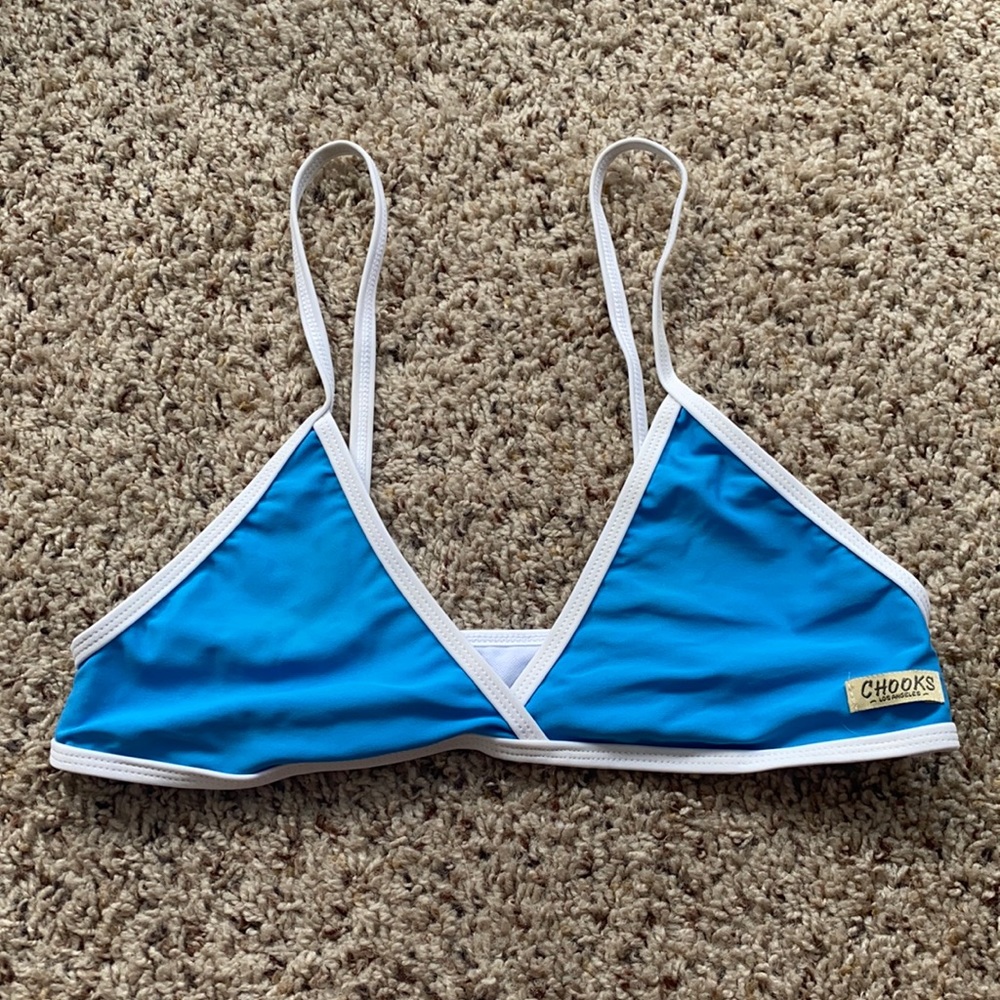 Chooks Los Angeles blue bikini top